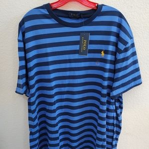 XL Ralph Lauren blue striped polo tee men's